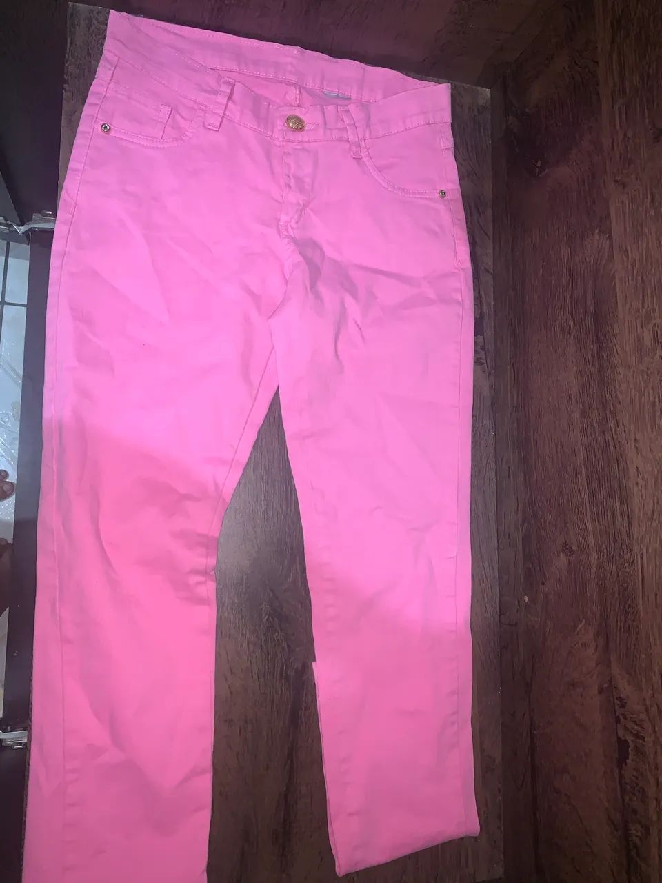 Calça jeans rosa NOVA 