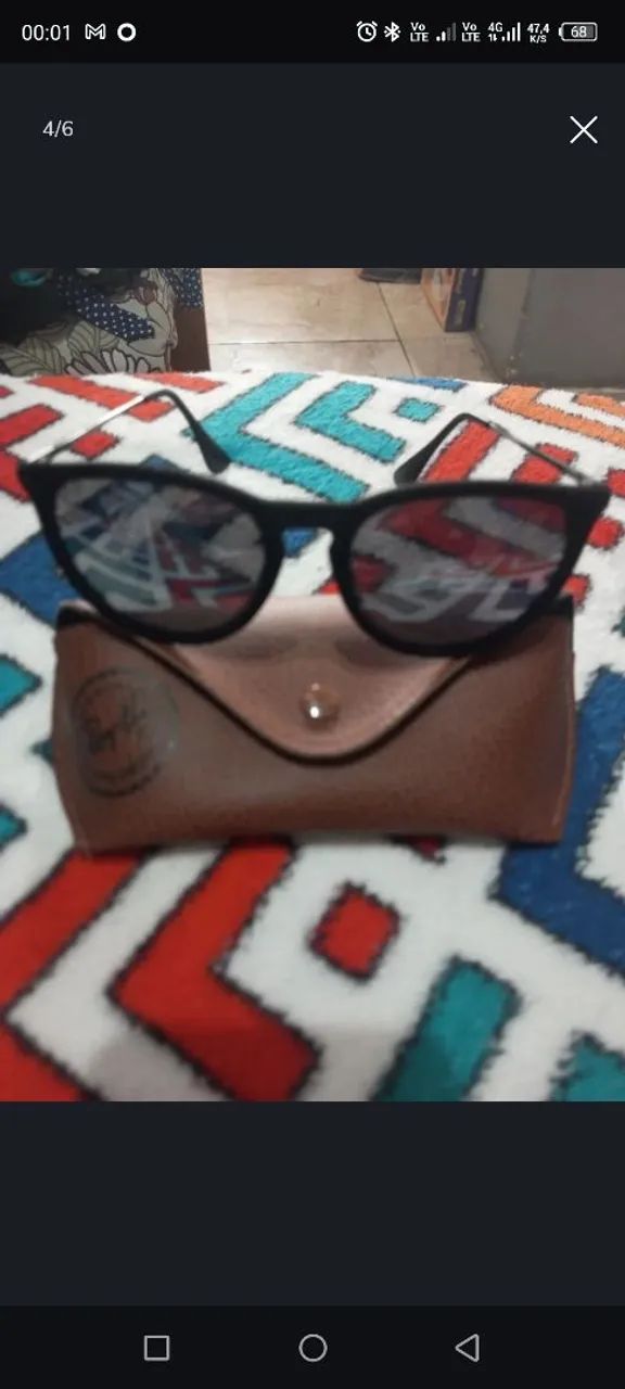óculos de sol da marca Ray-Ban, modelo Erika.  LEIA O ANÚNCIO 