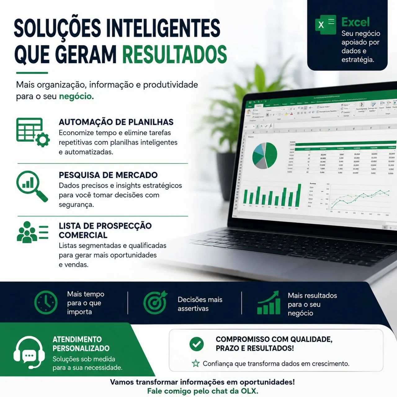 Automação de Planilhas", "Pesquisa de Mercado"  "Lista de Prospecção Comercial".  - Foto 2
