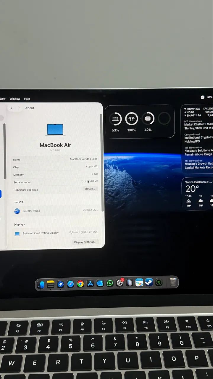 Macbook Air M2 2022 Space Gray 13.6 - Foto 5