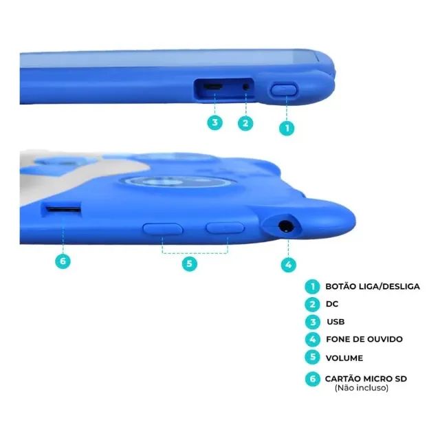 Tablet Infantil 7'' Luatek Android 13 4GB RAM WiFi Bluetooth  - Foto 4