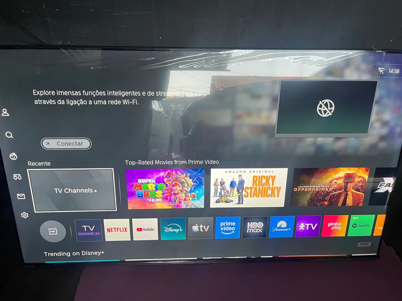Tv Dled 55 polegadas Toshiba 4k bordas expostas no plástico ainda  - Foto 2