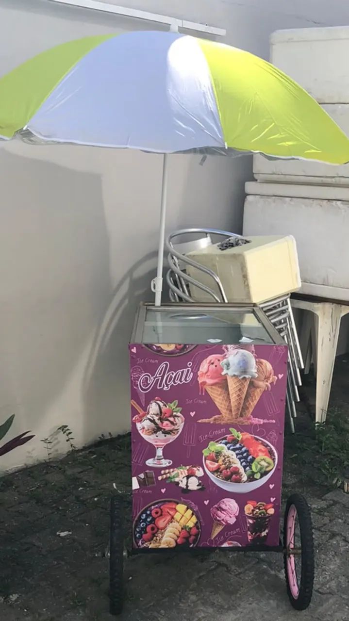 Carrinho térmico açaí mais pode colocar oque quiser ele é quente e frio  - Foto 3