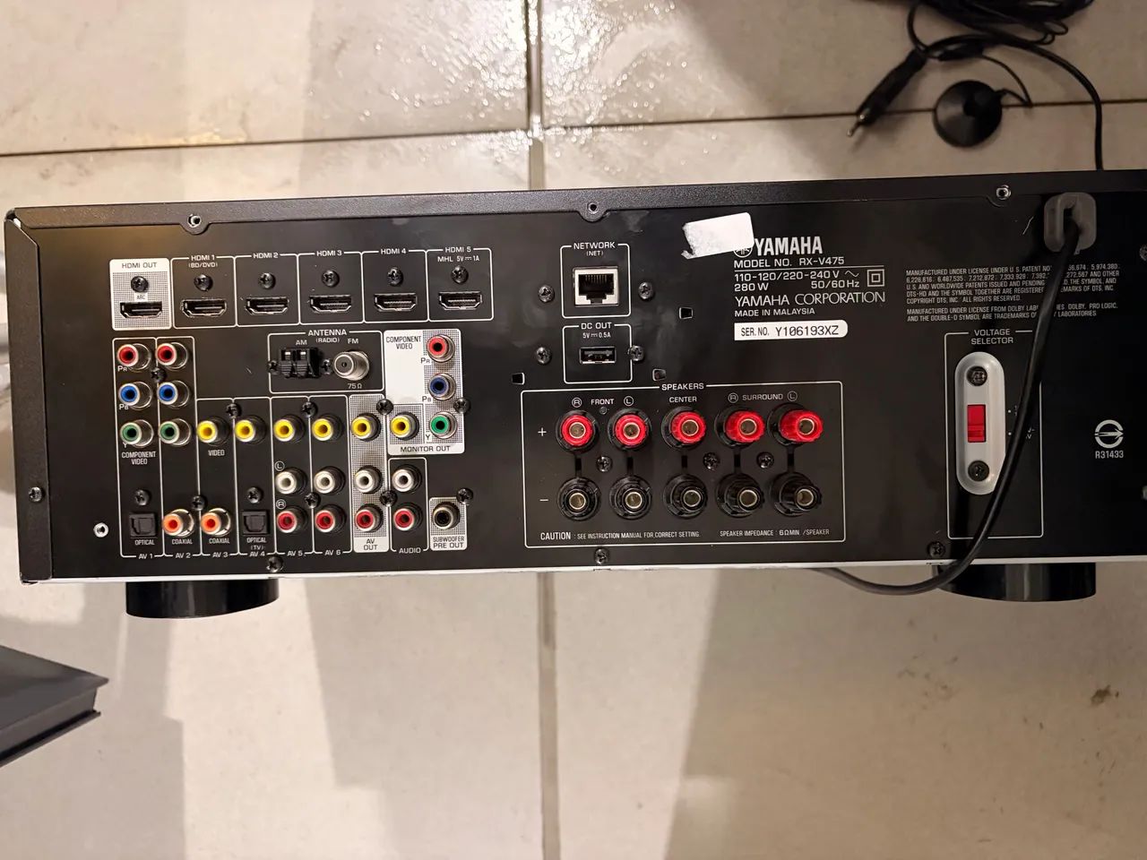 Receiver yamaha rx-v475 defeito - Foto 2