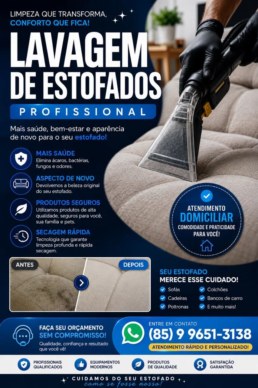 Lavagem de estofados profissional com preço justo