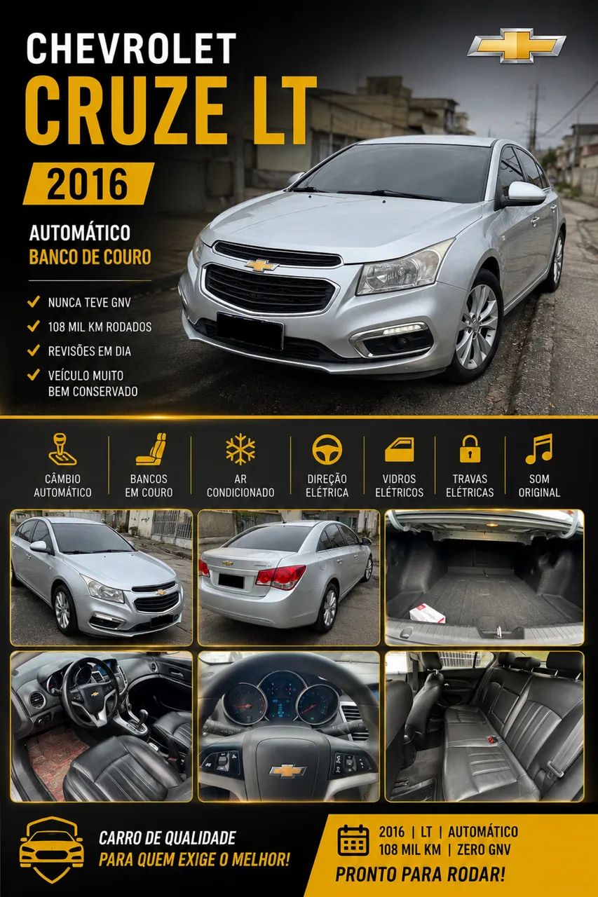Chevrolet Cruze LT 1.8 16V Flexpower 4P Aut. 2016 2016
