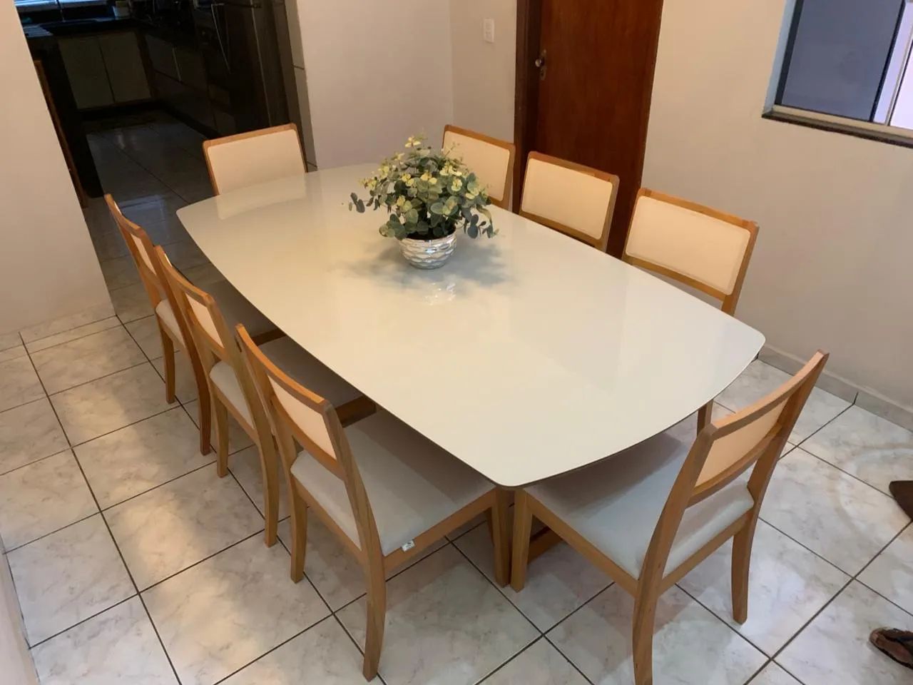 Mesa completa toda de madeira  - Foto 2