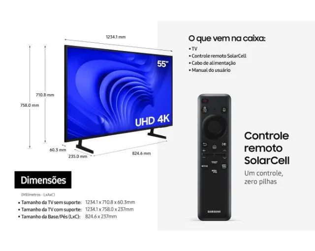 TV SAMSUNG SMART 4K 55" GAMER&ALEXA