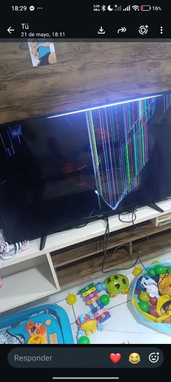 televisión para retirar peças 