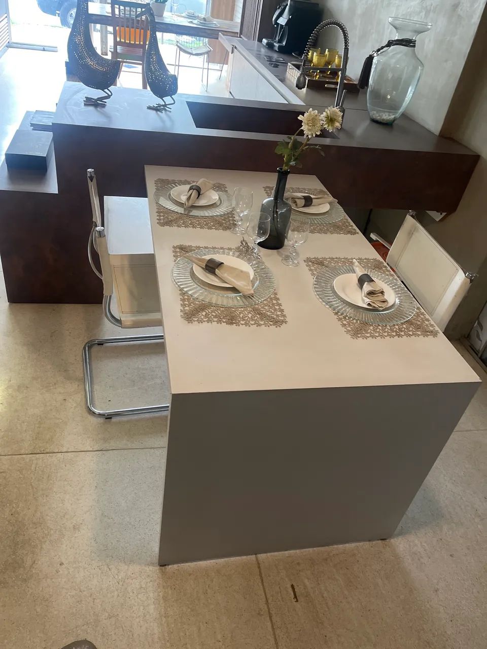 Mesa branca de Mdf 