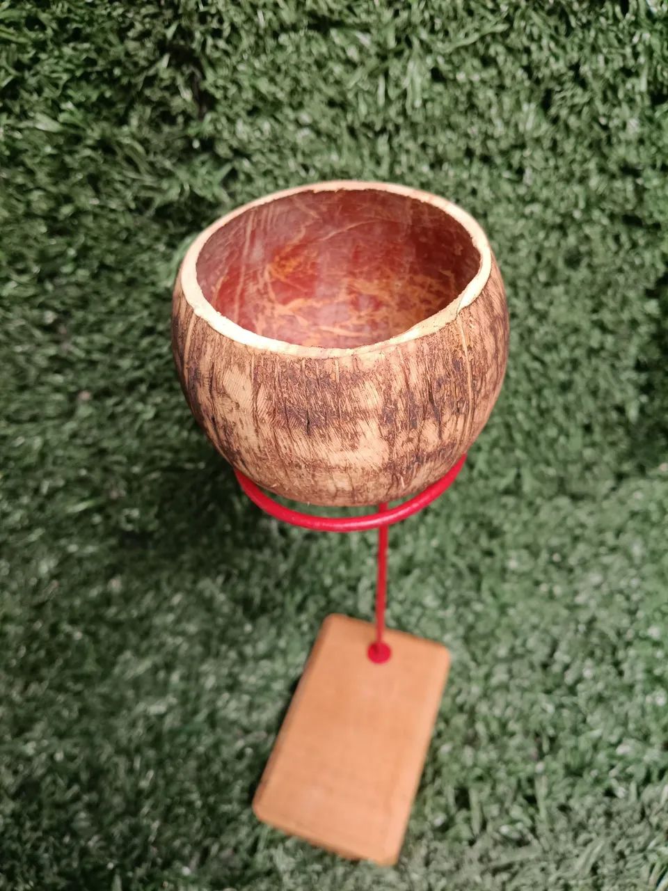 Suporte para Kokedamas em madeira maciça e ferro. - Foto 5