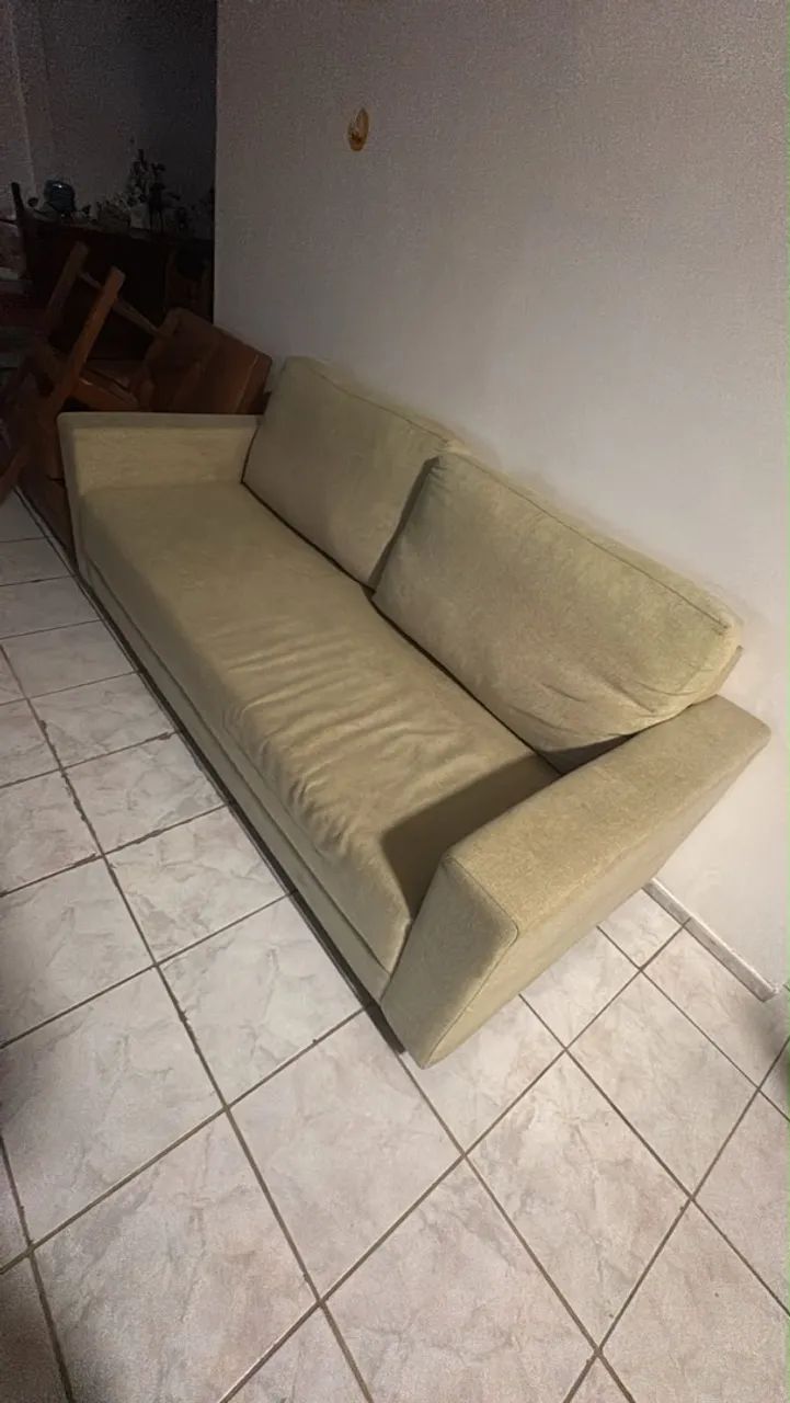 Sofá 2 Lugares 2 Metros Bege - Ótimo Estado - Foto 5