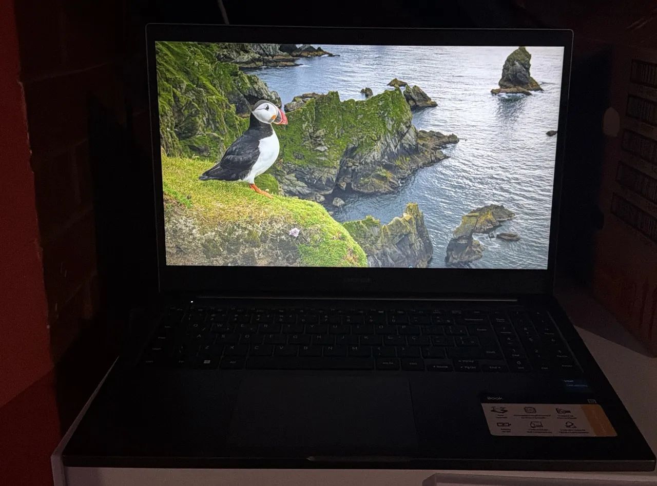 Notebook Samsung Book Intel Celeron 6305,- Excelente estado + Capa de proteção 