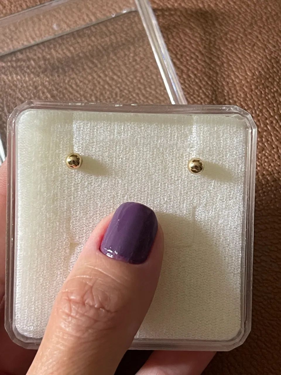 Brinco bolinha ouro amarelo 18k legítimo  - Foto 5