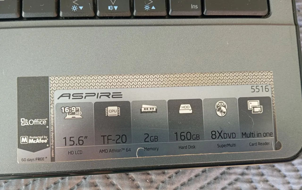NOTEBOOK ACER 160GB, 3GB RAM, TELA 15,6 - Foto 4