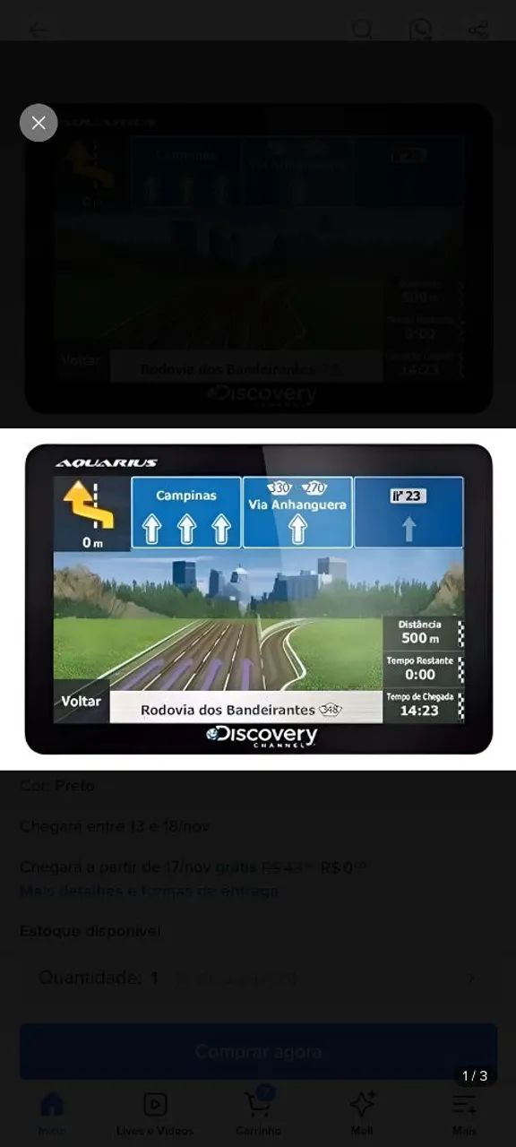 GPS Discovery 7 polegadas TV Digital, Veicular  - Foto 4