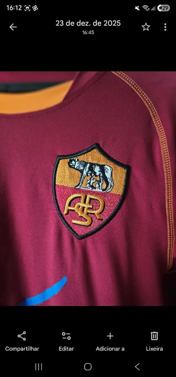 Camisa As Roma 2009 - Original - Foto 3