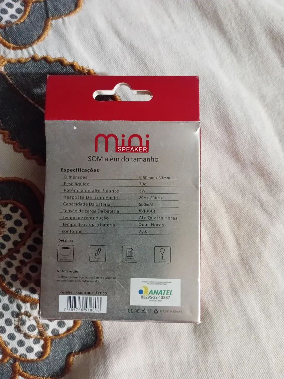 Mini Caixinha de som bola via Bluetooth*nova*na caixa! - Foto 2
