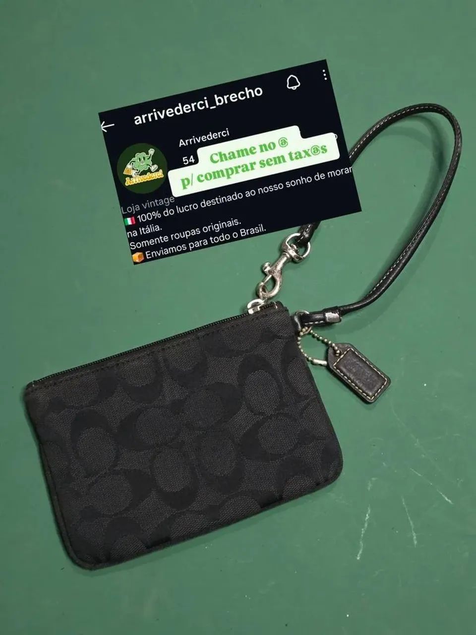 bolsa carteira de mão coach couro legitimo - Foto 4