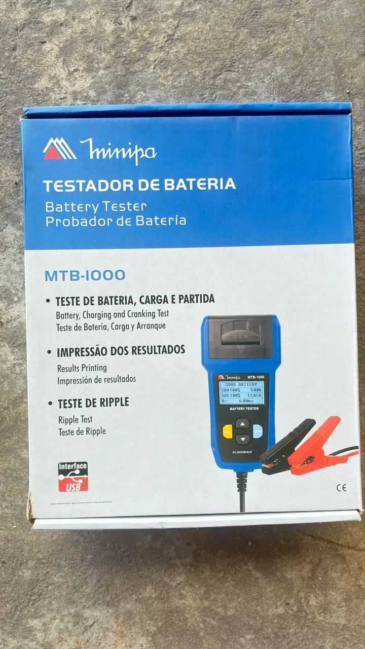 Testador de bateria Minipa MTB 1000