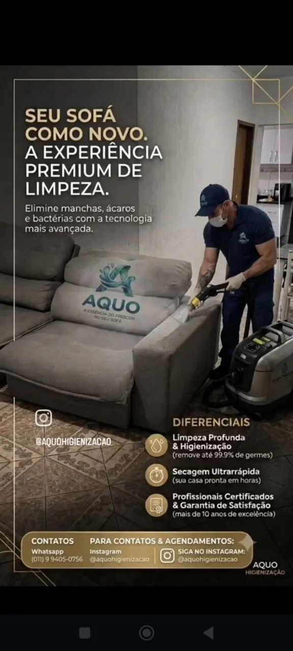 Higienização de estofados 
