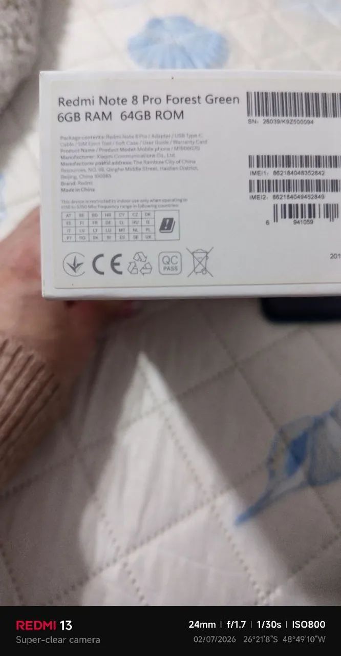  Vendo celular da xiomi redmi note 8 pro.
