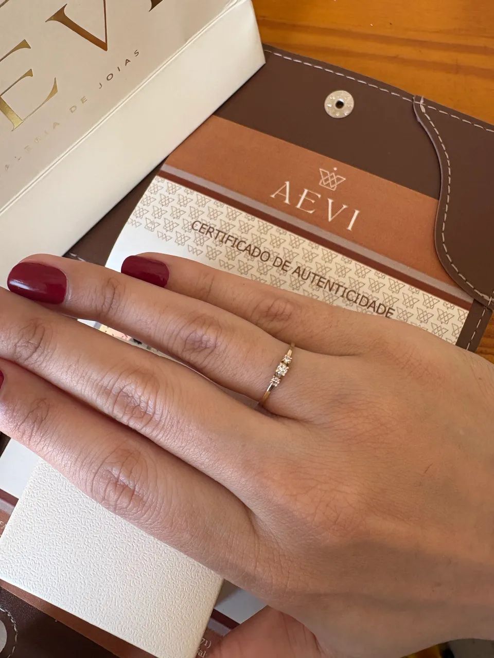 Anel 3 Marias em Ouro 18k e 3 Diamantes - Foto 3