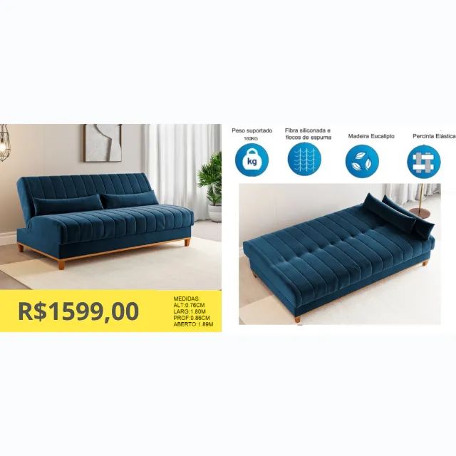 SOFA CAMA A PRONTA-ENTREGA - Foto 2