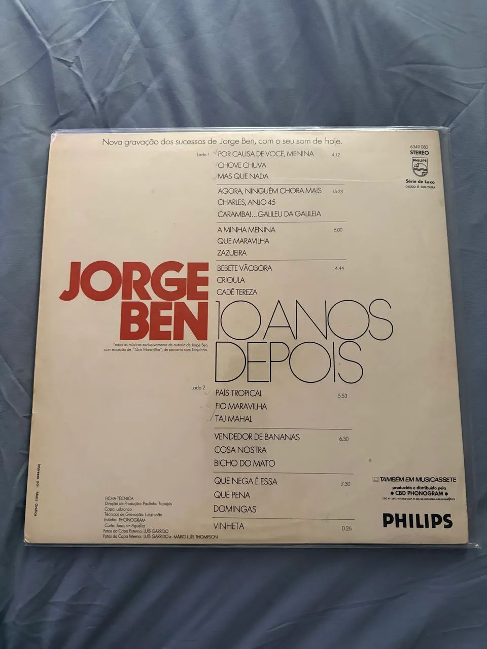 LP JORGE BEN ?10 anos depois? 1973 - Foto 2