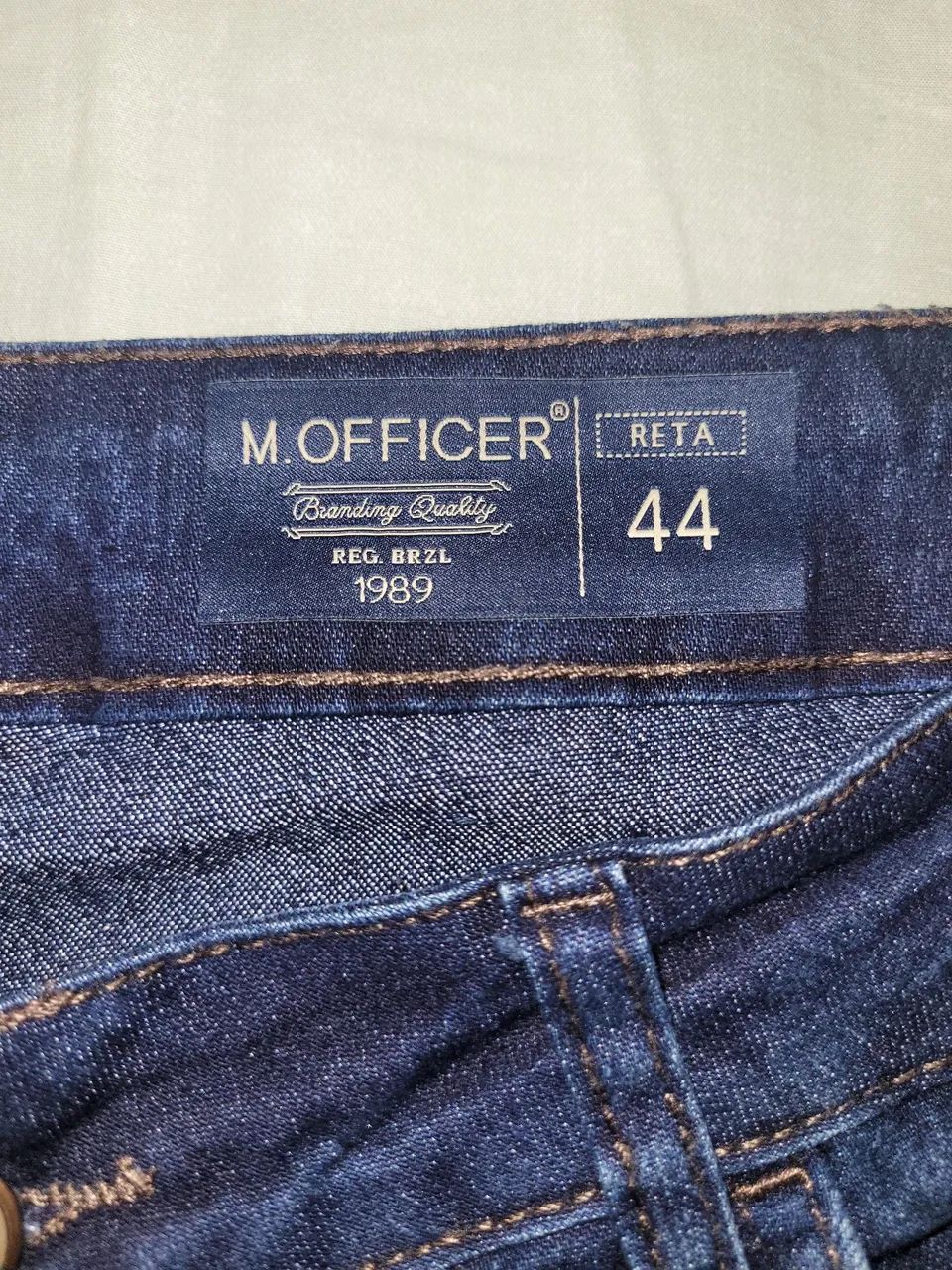 Calça M.Officer 44 reta seminova - Foto 3
