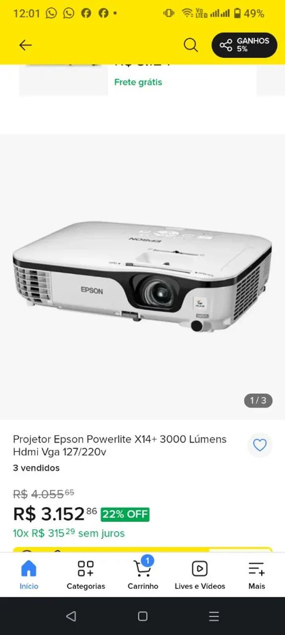 Projetor powerlite x14+ - Foto 2