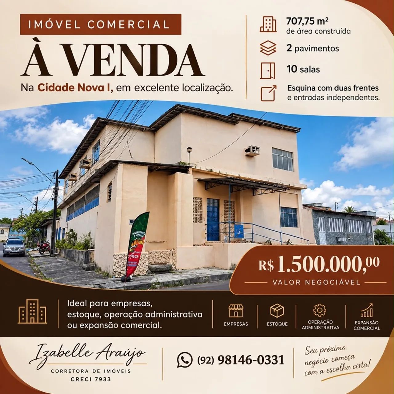 Imóvel comercial à venda na Cidade Nova I, em excelente localização.
