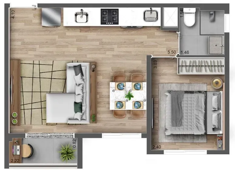 PLANTA 35m²