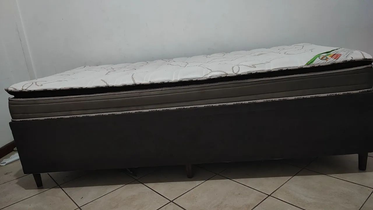 CAMA BOX SOLTEIRO COM COLCHÃO  - Foto 2