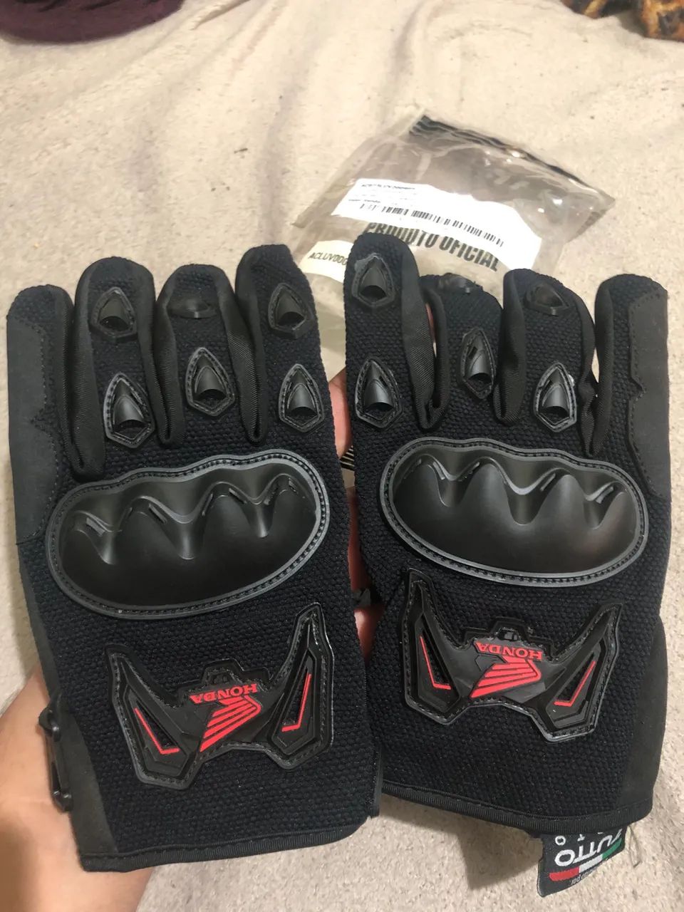 Luva de motoqueiro honda