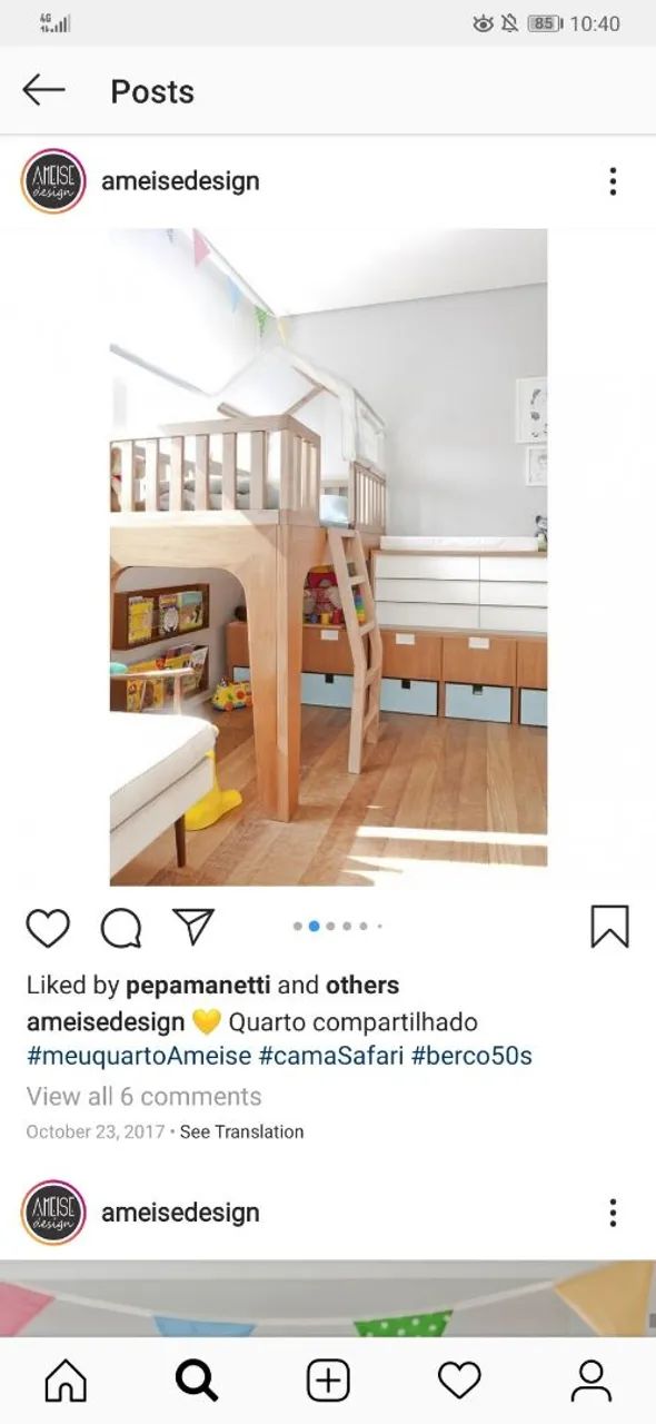 Conjunto de Cômodas e Cama Safari Ameise - Foto 3