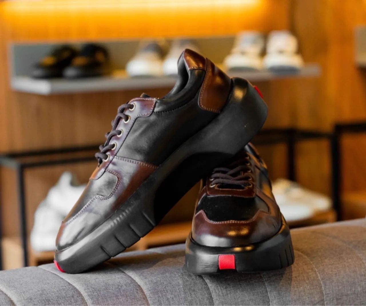 Sapatos de couro legítimo 