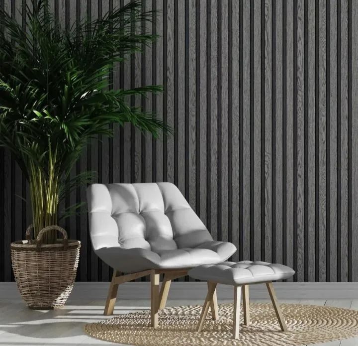Papel de parede vinílico importado madeira ripada 10mx53cm cobre 4.5m2