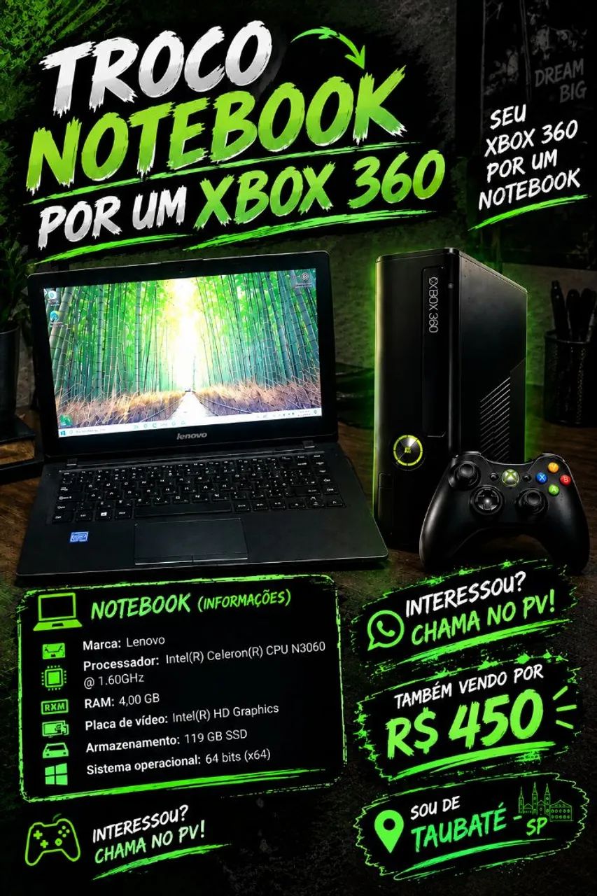 Vendo/Troco Notebook de trabalho