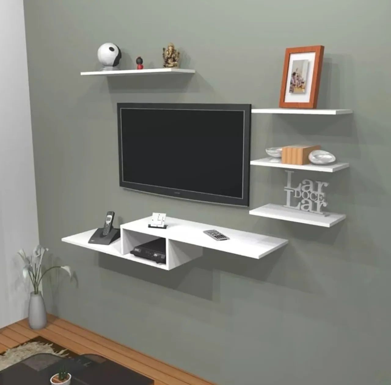 Rack Suspenso Para Quartos E Salas Com 4 Prateleiras - Foto 3