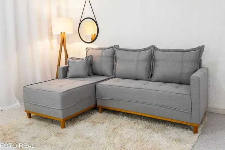 SOFÁ MILÃO COM CHAISE  2.30M MOLAS ENSACADAS. PRONTA ENTREGA. - Foto 3