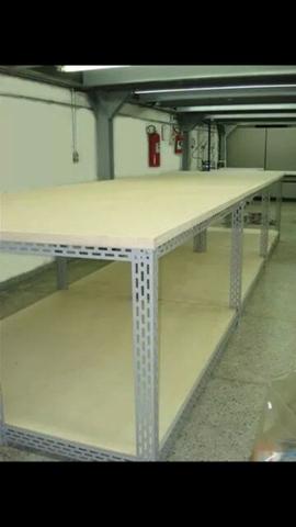 Mesa de corte / bancada 4,00 m colunas L 5