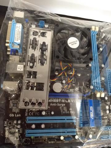 Kit placa mãe Athlon X2 dual Core 3.0ghz AM2 MB ASUS M4N68T-M - Foto 2