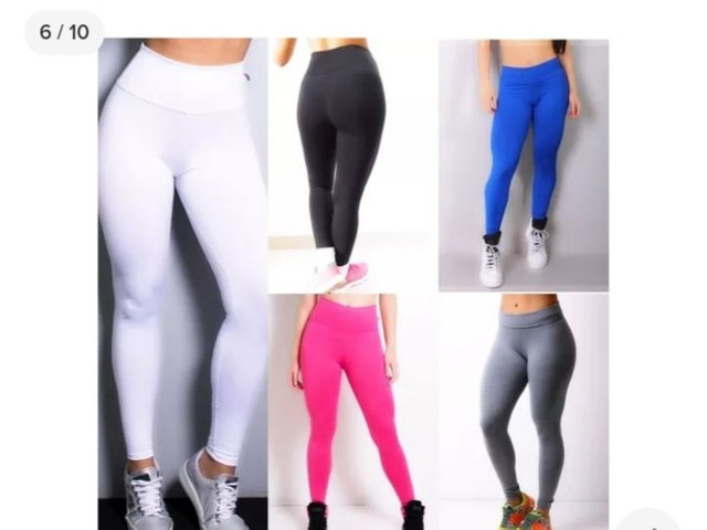 calça legging tecido grosso cintura alta