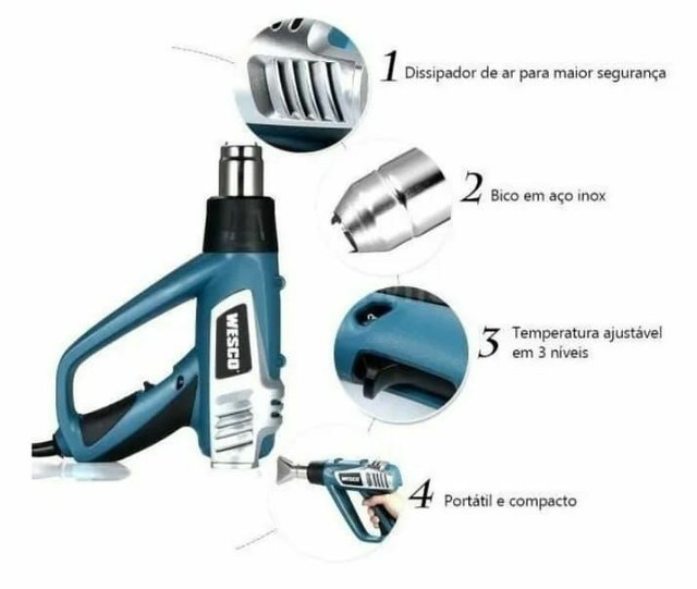 Soprador térmico Wesco 2000w  - Foto 2