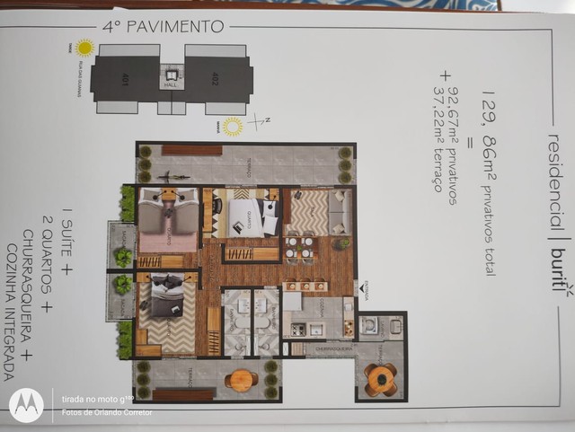Apartamento para venda com 129 metros quadrados com 3 quartos em Centro - Pinhais - PR - Foto 7