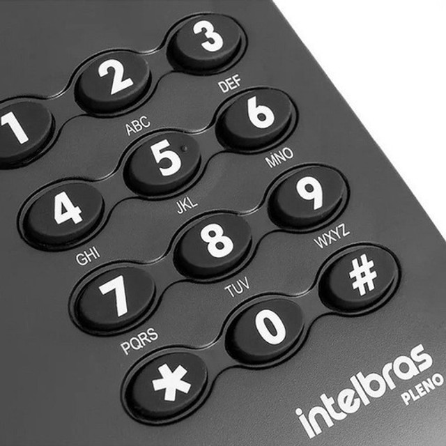 Telefone fixo Intelbras com fio 4080051 Pleno sem chave de bloqueio - Foto 3