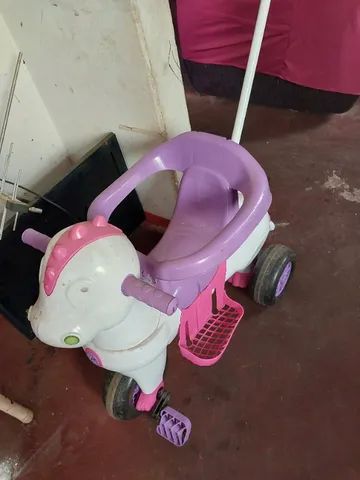 Triciclo Infantil Unicórnio Com Empurrador