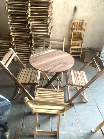 Jogos de mesas redondas com 4 cadeiras  - Foto 2