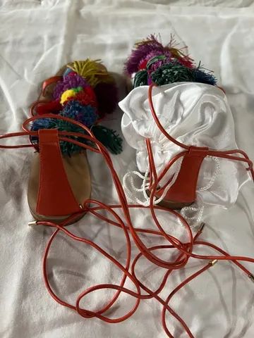 Sandália rasteirinha em couro natural Zara - Foto 3